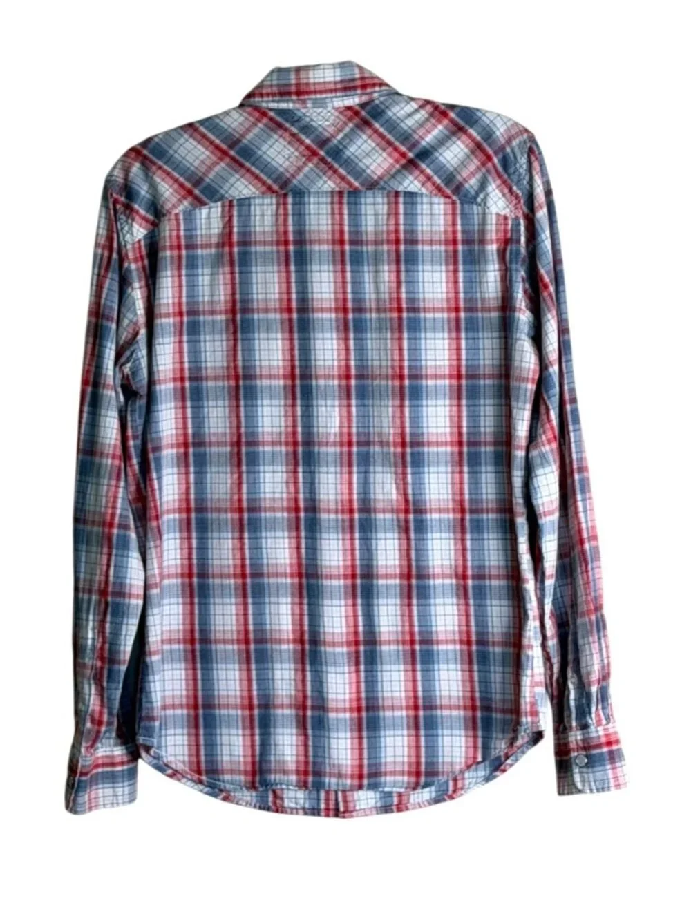 Levi's Western Pearl Snap Front Plaid Long Sleeve Shirt Multi Size Small